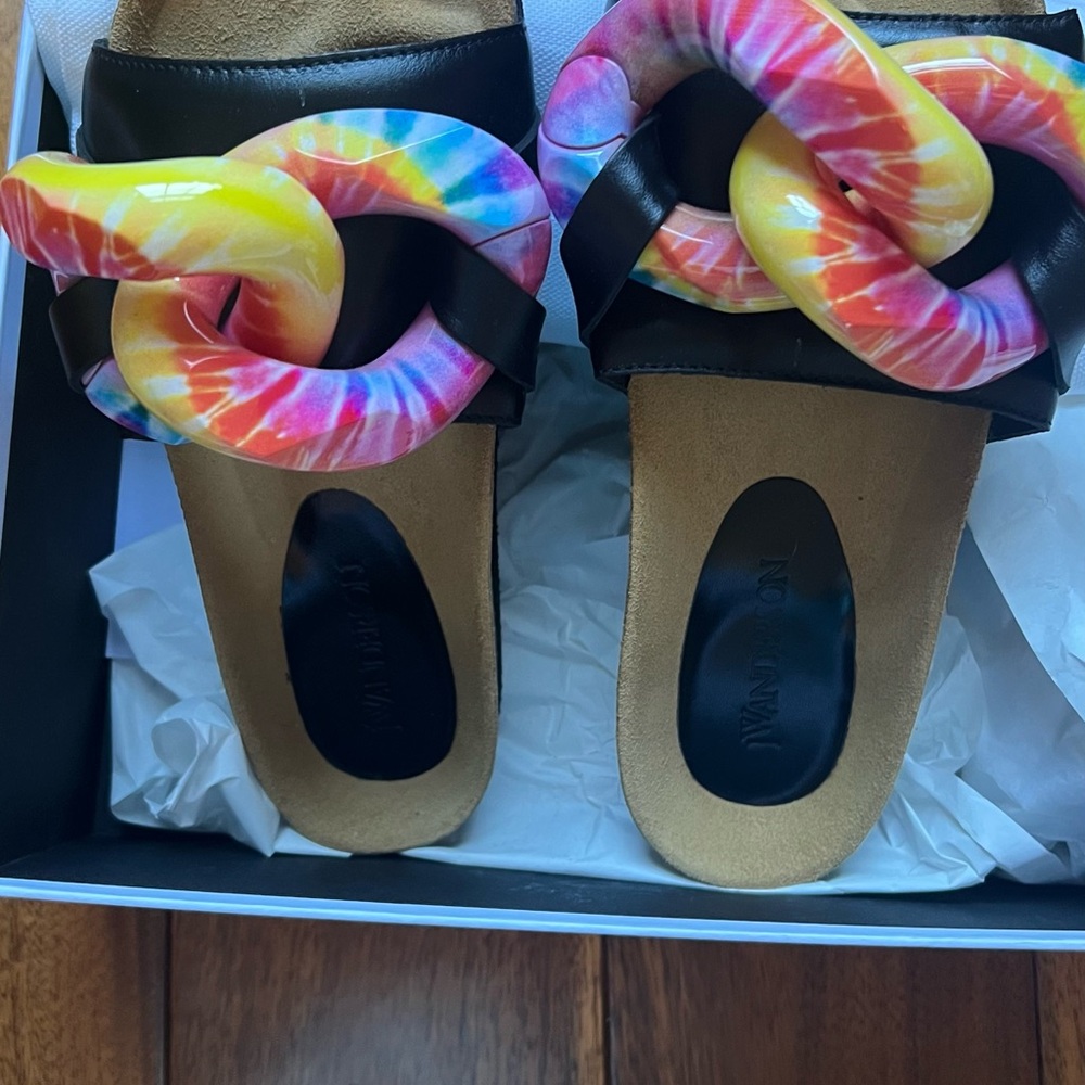 JW ANDERSON Tie-Dye Sandals with Scrunchie Detail